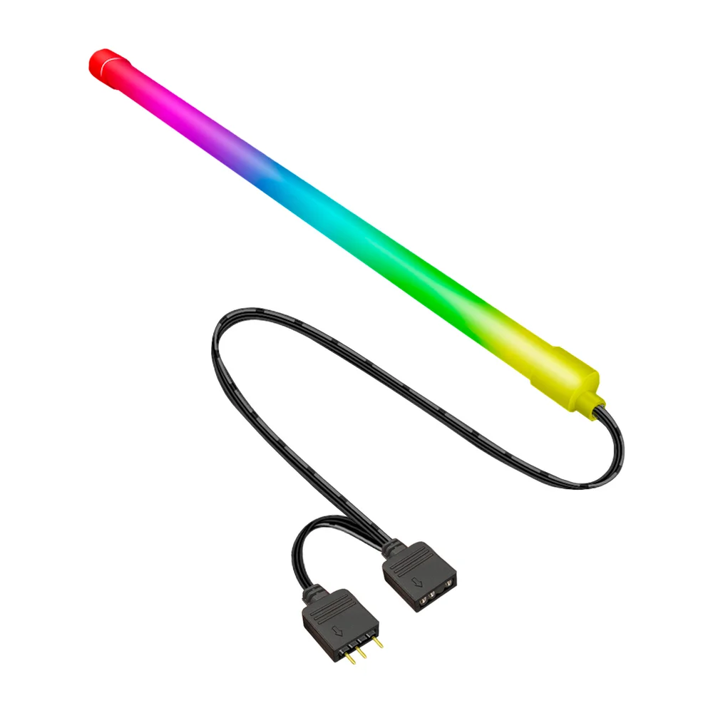 Barra de Led Coolmoon, Argb, 5v, 3 Pinos, Redonda, 300mm, Decoração Gabinete, Coolmoon