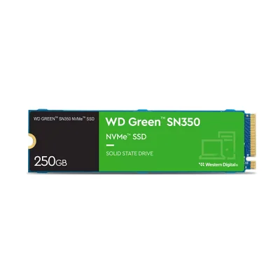 SSD WD Green Sn350, 250GB, M.2 2280, Pcie Gen3 X4, Nvme 1.3 - Wds250g2g0c