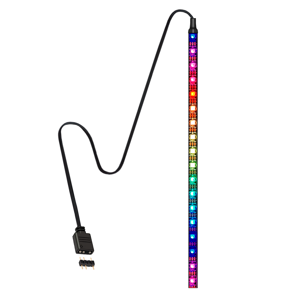Fita de Led ARGB, Para Gabinete, 5v 3 Pinos, 30 Leds, Resistente à água IP65, 500mm, Comprimento ajustável