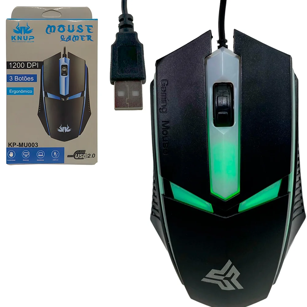 Imagem 4 de 5 do produto Mouse Anúbis Mu003 - Knup - Kit 2 Unidades