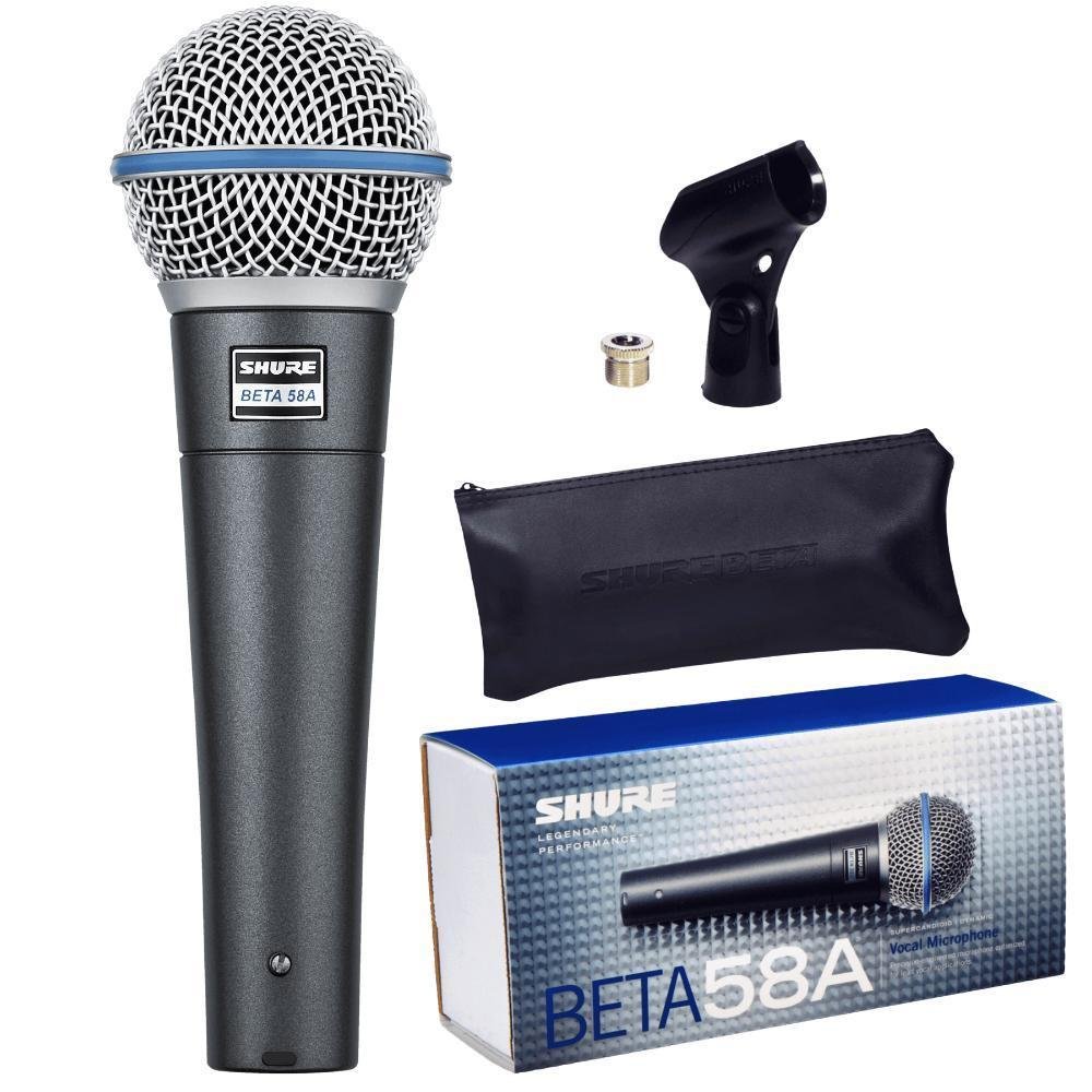 Microfone Shure Beta 58a Profissional KaBuM