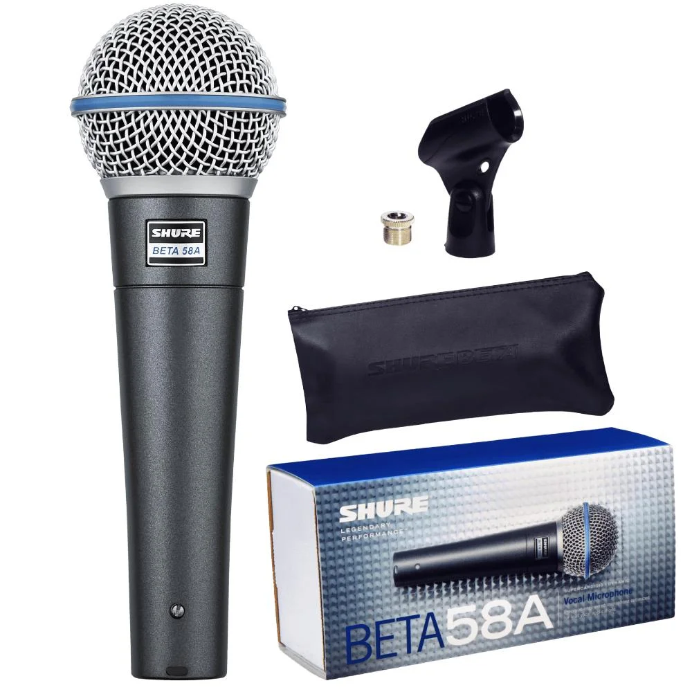 Microfone Shure Beta 58a Profissional KaBuM