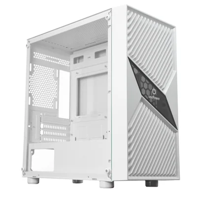 Gabinete Gamer, Mid Tower, Sem Fan, Sem Fonte, Branco - Cc-201w