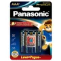 Pilhas Alcalinas Premium Aaa Panasonic Blister, Com 6 Unidades - Lr03egr/6b