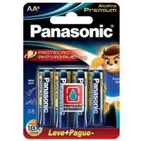 Pilhas Alcalinas Premium Aa Panasonic Blister, Com 6 Unidades - Lr6egr/6b