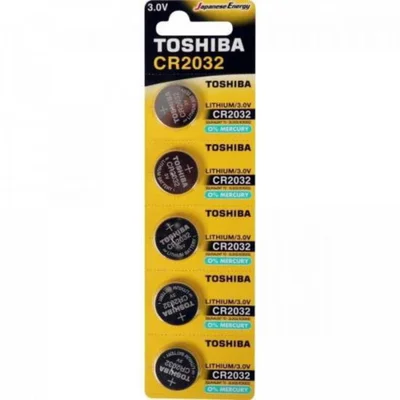 Bateria Toshiba Cr2032, 3v, Cartela Com 5