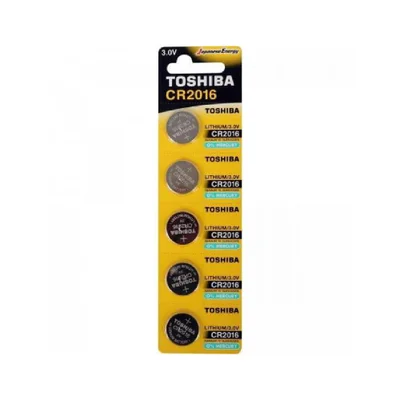 Bateria Toshiba Cr2016 3v, Cartela Com 5
