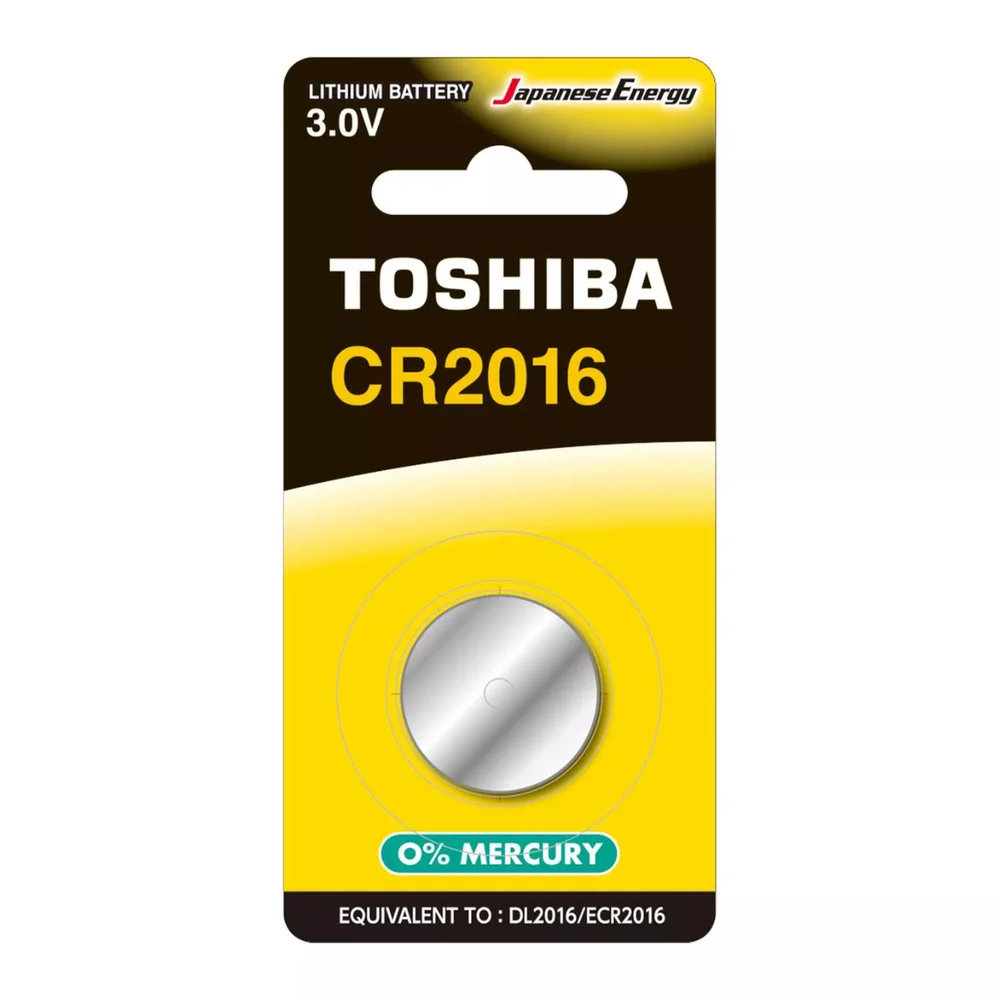 Bateria Toshiba Cr2016 3v, Cartela Com 5 Bateria Toshiba Cr2016 3v, Cartela Com 5