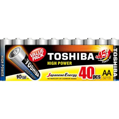 Pilha Toshiba, Alcalina Aa, Com 40 - Lr06gcp