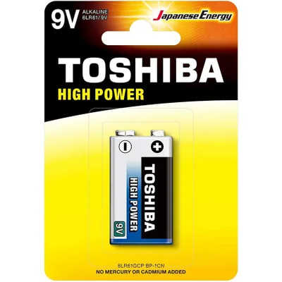 Pilha Alcalina Toshiba 9v, High Power - 6lr61gcp