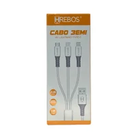 Cabo Hrebos Micro USB V8 USB Tipo C KaBuM