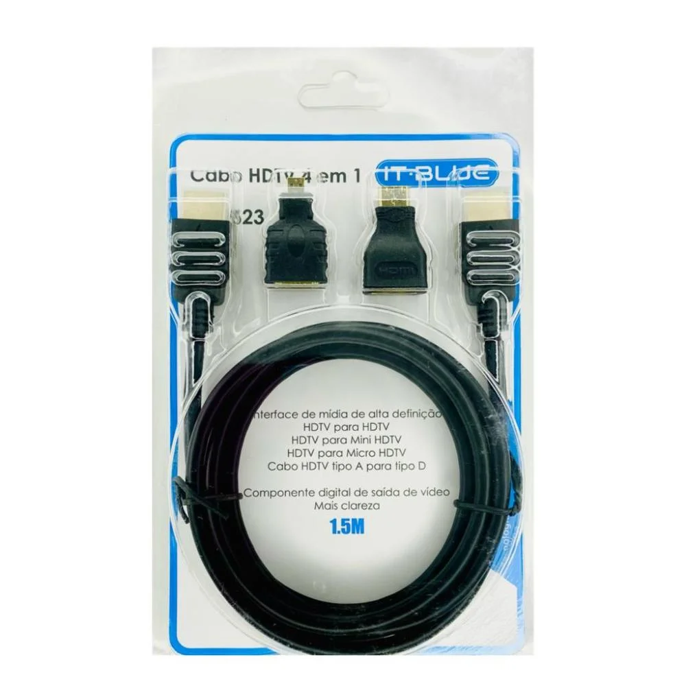 Cabo Hdtv 4 em 1 LE 6623 IT BLUE