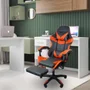 Kit 2 Cadeiras Gamer Stillus Ergonômica, Com Apoio Para Os Pés, Vermelho