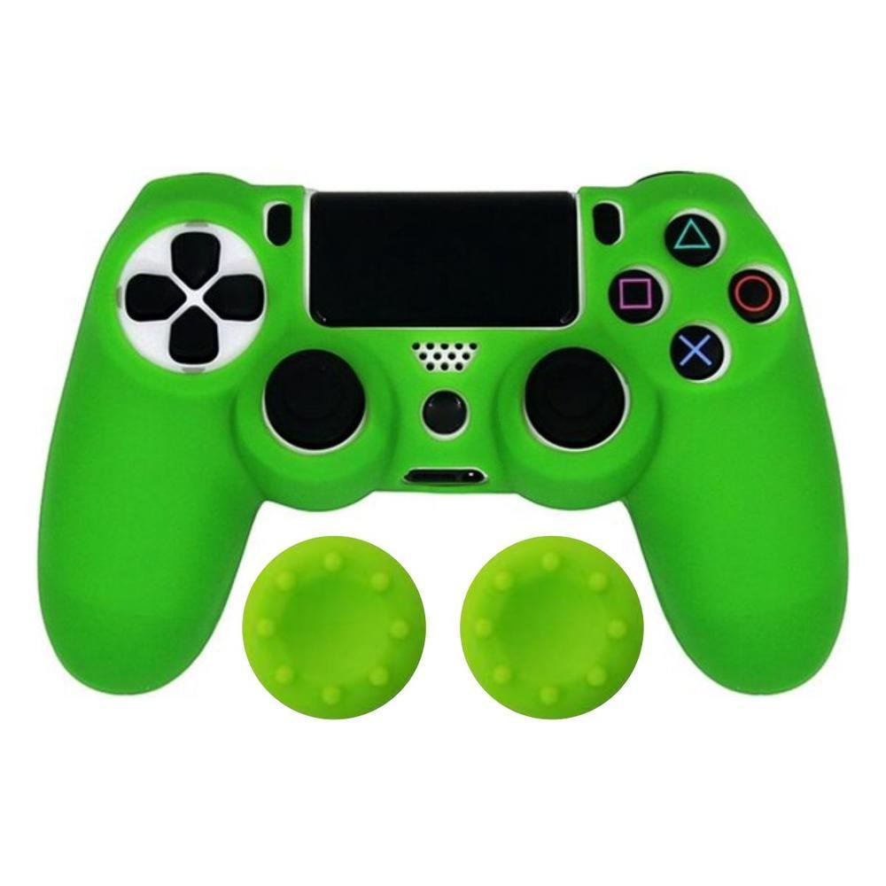 Capa Capinha Case Skin Para Controle De Ps4 Playstation 4 Cor: Verde