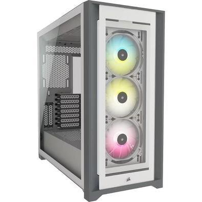 Gabinete Corsair Icue 5000x, RGB, Branco, Mid-tower, Vidro - Cc-9011213-ww