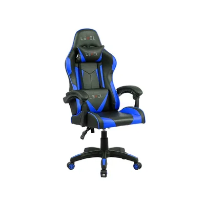 Cadeira Gamer Level, Preto, Azul - Lv-c01dn