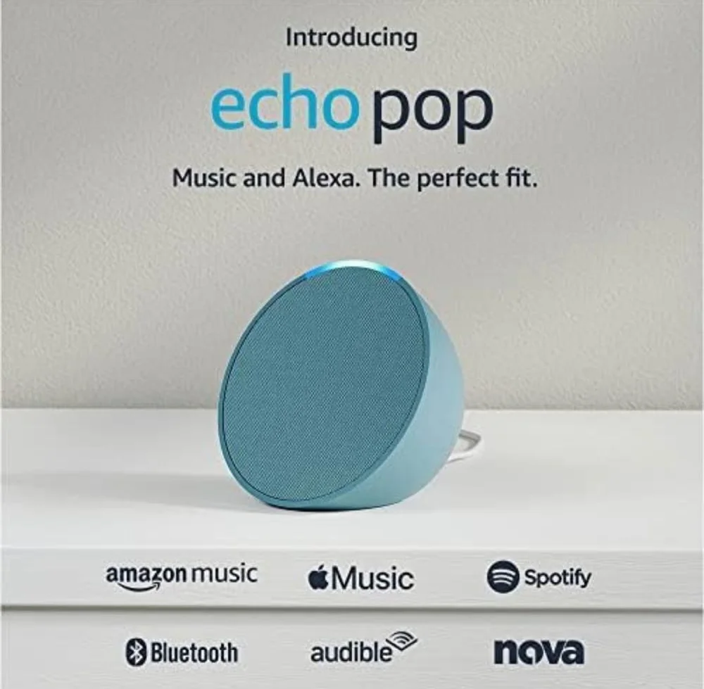 Imagem 4 de 5 do produto Speaker Amazon Echo Pop Com Alexa 1ª Geração, Midnight Teal