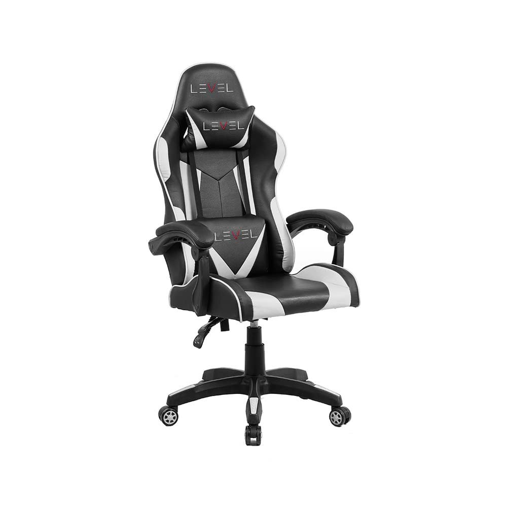 Cadeira Gamer Level, Preto, Branco - Lv-c01dn