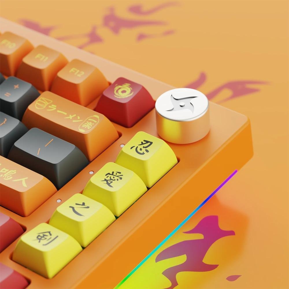 Teclado Mecânico Akko Naruto Uzumaki 20th KaBuM