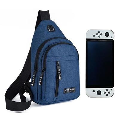 Case Transporte Sling 123games, Compativel Com, Nintendo Switch Padrão Lite e Oled, Azul