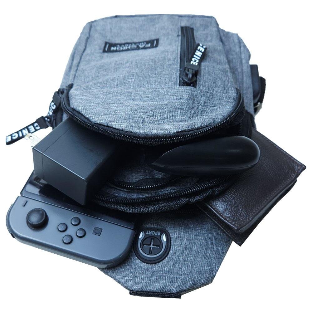 Imagem 4 de 5 do produto Case Transporte Sling 123games, Compativel Com, Nintendo Switch Padrão Lite e Oled, Azul