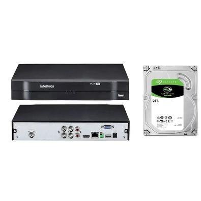 Dvr Gravador Intelbras, 4 Canais FULL HD + Hd 2tb