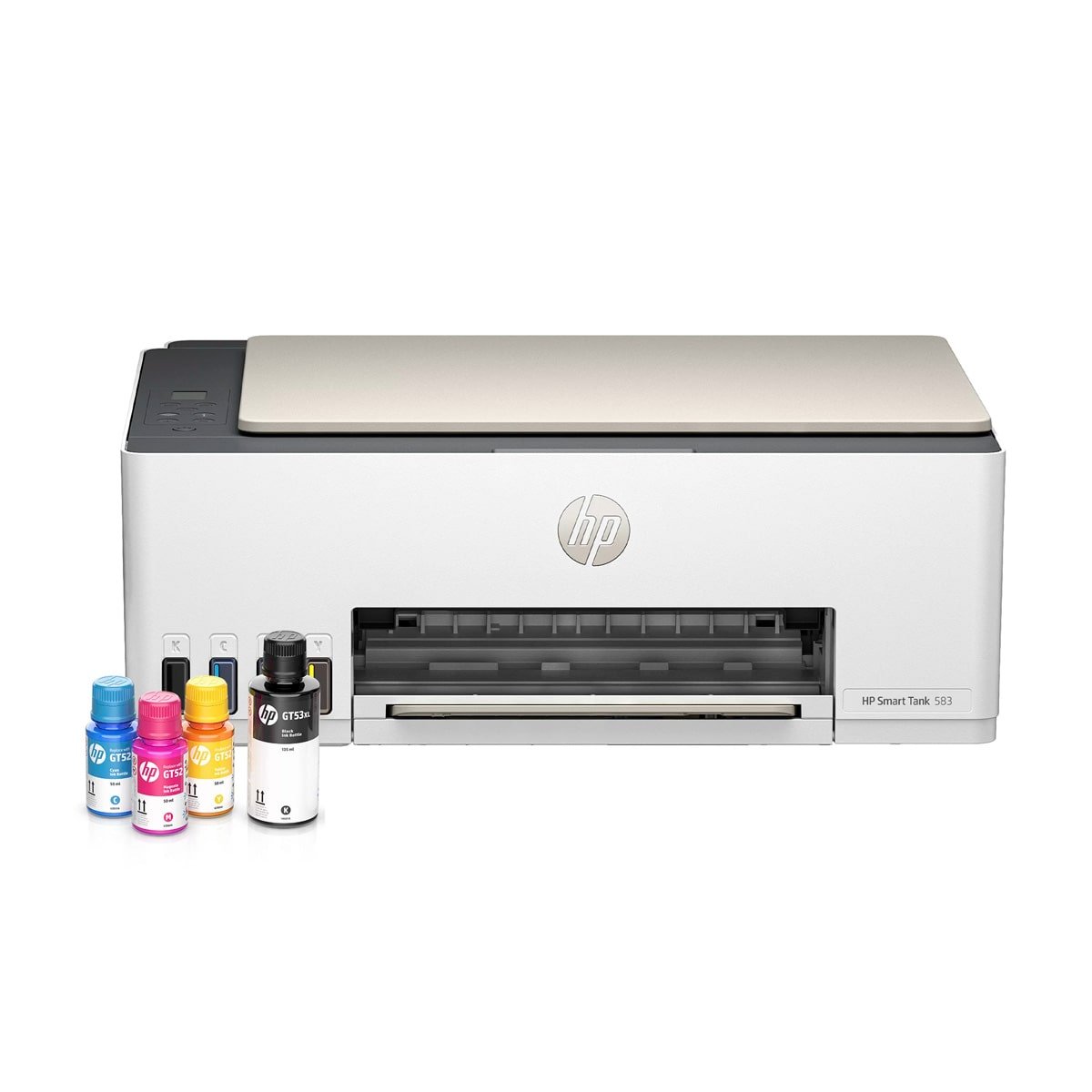Impressora Multifuncional HP Smart Tank 583 Tanque de Tinta Colorida Wi-Fi com autorreparo, USB - Impressora, 