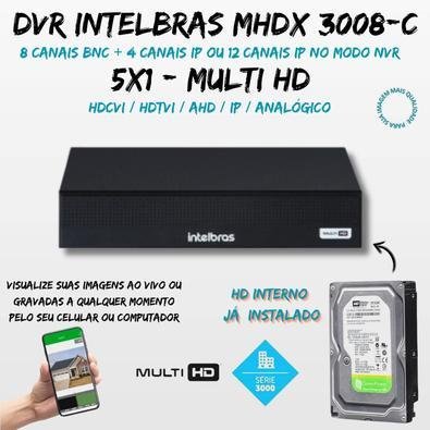 Dvr Gravador Intelbras Mhdx 3008c KaBuM