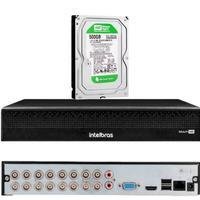 Dvr Gravador Intelbras, 16 Canais, FULL HD, 1016c + HD 500GB
