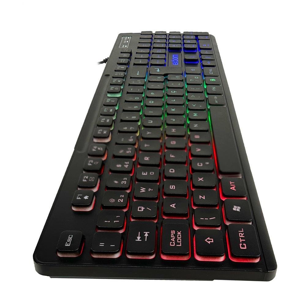 Teclado Gamer Exbom Slim Silencioso LED KaBuM