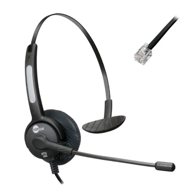 Headset Com Fio Top Use Rj9 Htu-300, Monoauricular, Haste Flexível, Compativel Com Telefone Ip Posição 03