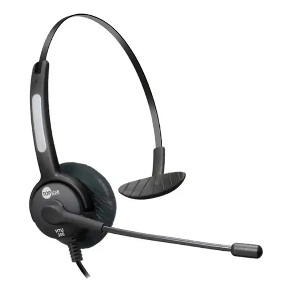 Imagem 2 de 3 do produto Headset Com Fio Top Use  Rj9 Htu-300, Monoauricular, Haste Flexível, Compativel Com Telefone Ip Posição 03