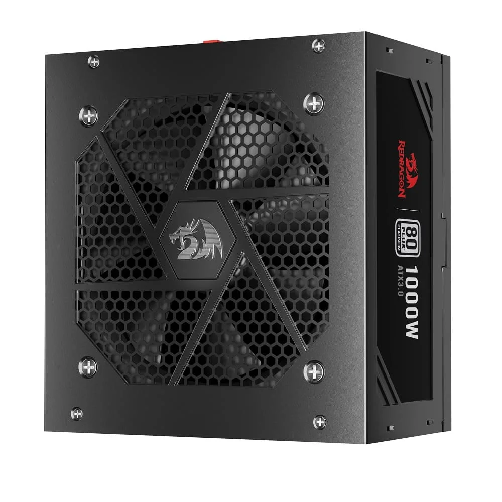 Imagem 5 de 5 do produto Fonte Redragon, ATX 1000w, 80 Plus, Platinum, Preto, Full Modular