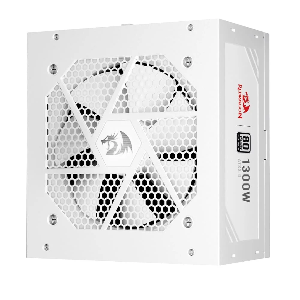 Imagem 5 de 5 do produto Fonte Redragon Gc-ps018w, ATX, 1300w, 80 Plus, Platinum, Branco, FULL Modular