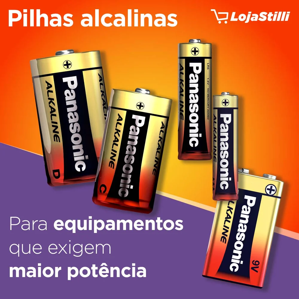 02 Pilhas Baterias Aaa Panasonic, Alcalina, 3a Palito - 1 Cartela 02 Pilhas Baterias Aaa Panasonic, Alcalina, 3a Palito - 1 Cartela