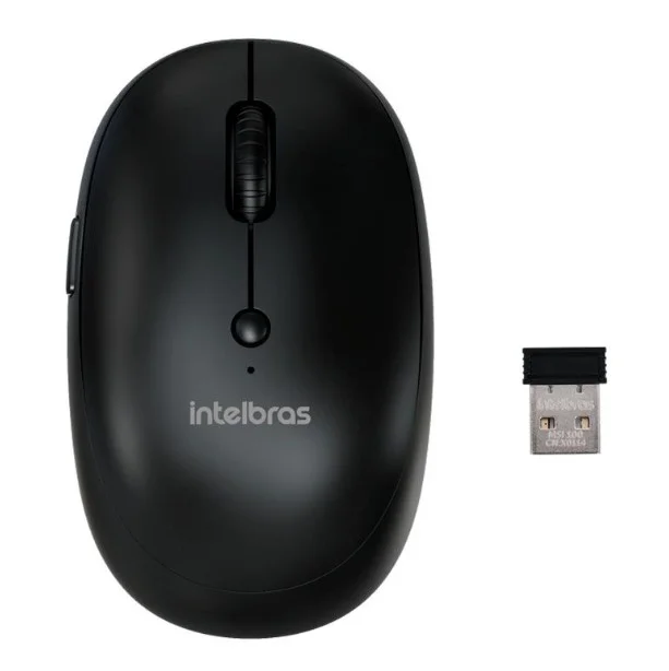 Imagem 3 de 5 do produto Mouse Intelbras Sem Fio Msi100, Preto, Bivolt - 4290008
