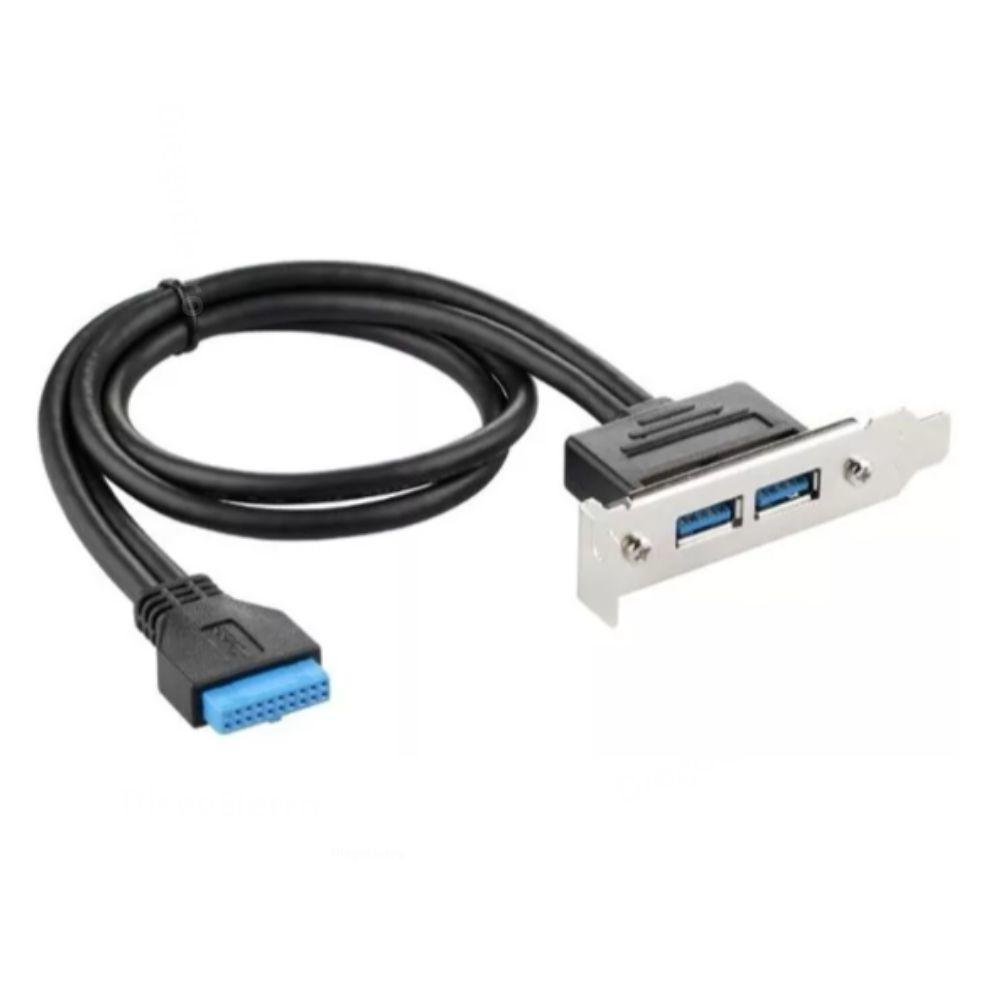 Adaptador Traseiro USB 3.0, Com Duas Portas, Low Profile Adaptador Traseiro USB 3.0, Com Duas Portas, Low Profile