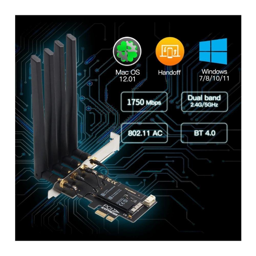 Placa Wifi Bcm94360cd, Para PC Hackintosh, Mac - Wireless Placa Wifi Bcm94360cd, Para PC Hackintosh, Mac - Wireless