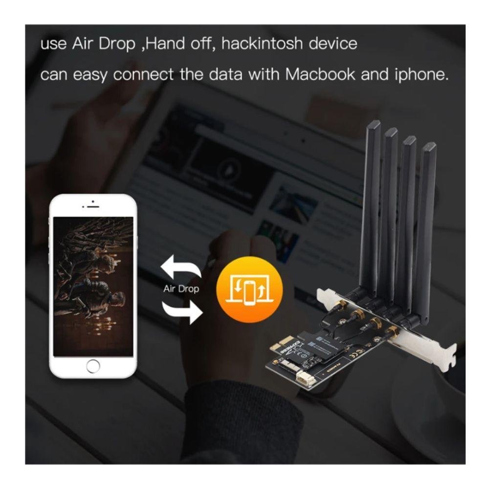 Placa Wifi Bcm94360cd, Para PC Hackintosh, Mac - Wireless Placa Wifi Bcm94360cd, Para PC Hackintosh, Mac - Wireless