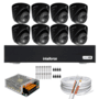 Kit Cftv Segurança Intelbras Vhd 3220, C/ Audio, Microfone, FULL HD, Dvr Mhdx 8ch + Hd 500GB