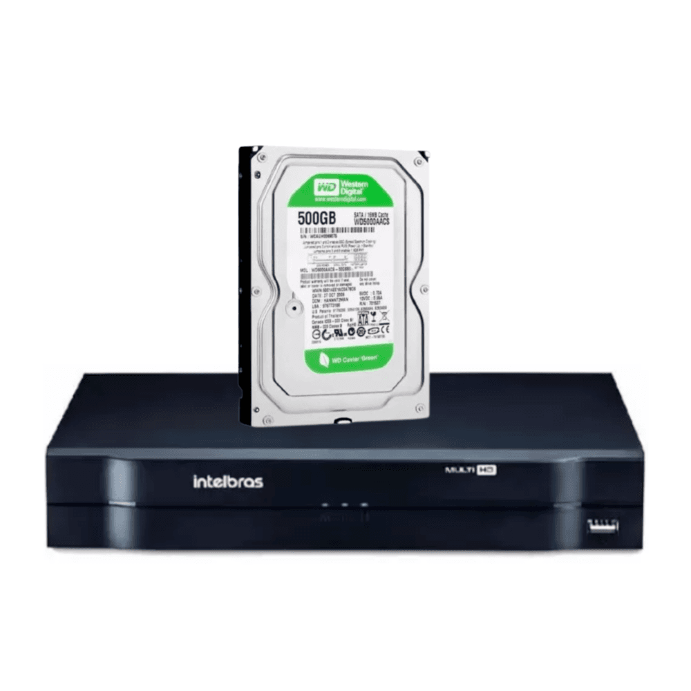 Dvr Gravador Intelbras 4 Canais HD 500GB KaBuM