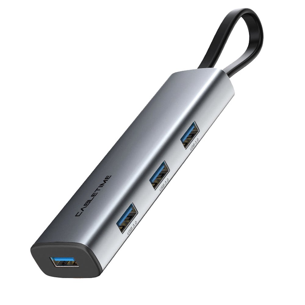 Hub Adaptador Multiportas Cabletime 4 Em 1, USB-C, Compativel Com Notebook e Pc