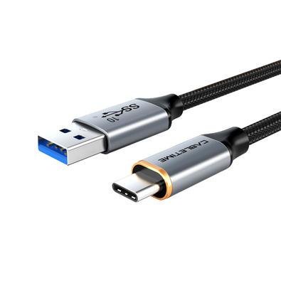 Cabo Cabletime, USB-A x USB-C 3.1, 10gbps, PD, 1.5 Metros, 60w