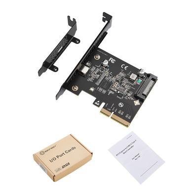 Placa De Expansão Pcie Gen 3 X4 20GBps, USB-C 3.2 Gen2x2