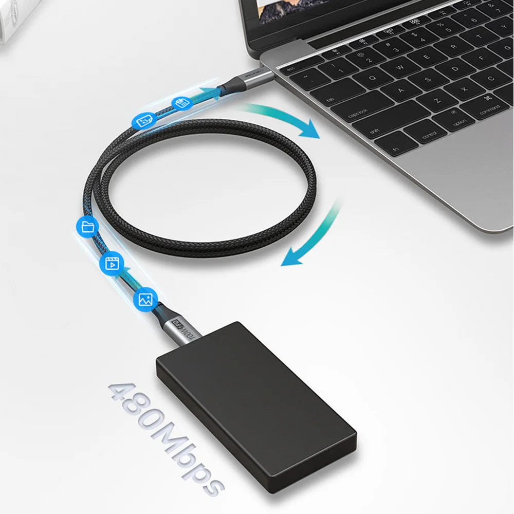 Imagem 5 de 5 do produto Cabo Carregador Turbo Rápido Cabletime, USB-C, PD, 1 Metro, 100w