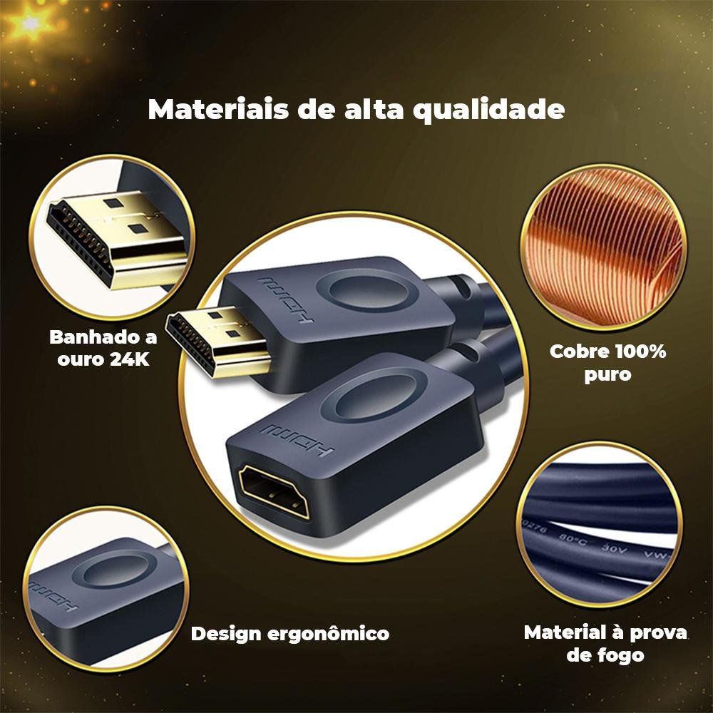 Imagem 2 de 5 do produto Cabo Extensor Cabletime, USB-C X HDMI, 4K, 60HZ, 1 Metro