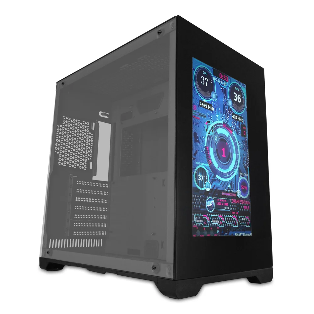 Gabinete Gamer Concórdia Pz-LED Com Tela Frontal