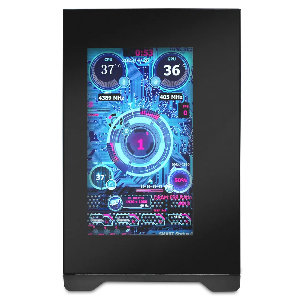 Imagem 3 de 5 do produto Gabinete Gamer Concórdia Pz-LED Com Tela Frontal
