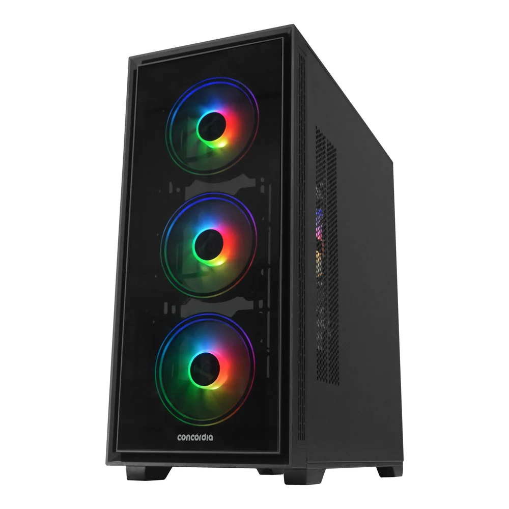 Imagem 4 de 5 do produto Gabinete Gamer Concórdia Monster, Mid Tower, ARGB, 4 Fans, Fonte 500w, 80 Plus, Bronze