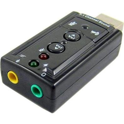 Placa De Som USB Oem, 7.1 Áudio Directsound, 3D